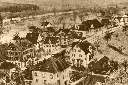 Altes Foto von Emmen am inken Reussufer